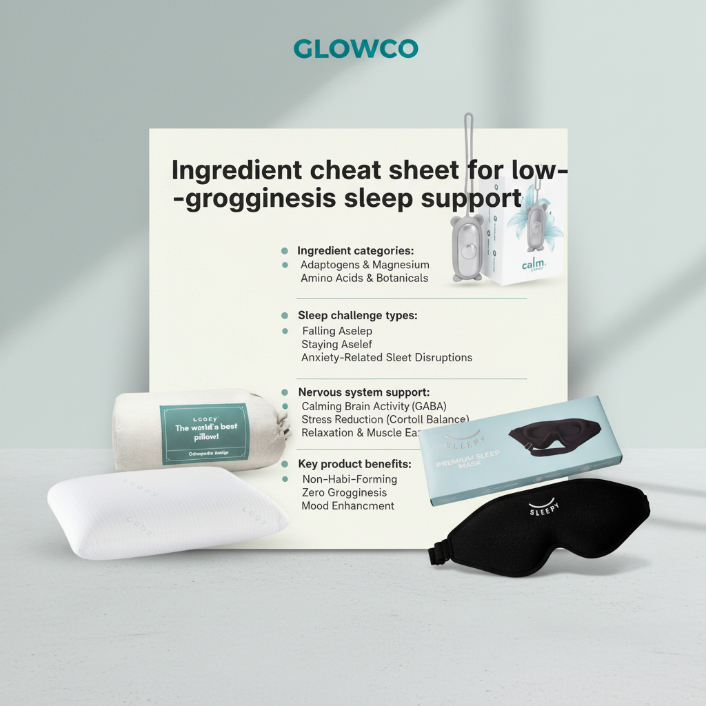 Ingredient cheat sheet for low-grogginess sleep support
